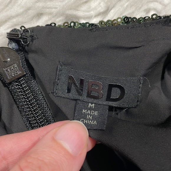 NBD Revolve Green Halter Winner Mini Sequin Backless Dress - Picture 3 of 11